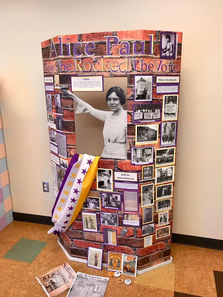 A National History Day display: "Alice Paul: How She Rocked the Vote," from the 2020 contest.