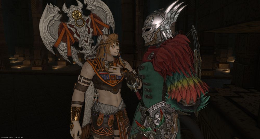 Wuk lamat is talking to Nedda, in full Landsguard armour