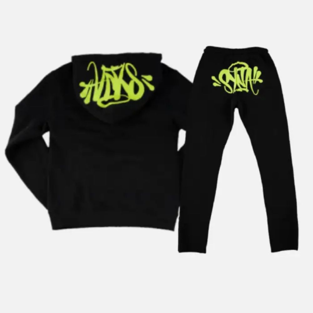 Synaworld ‘Syna Logo’ Tracksuit/Green Black | synaworldofficialuk.com