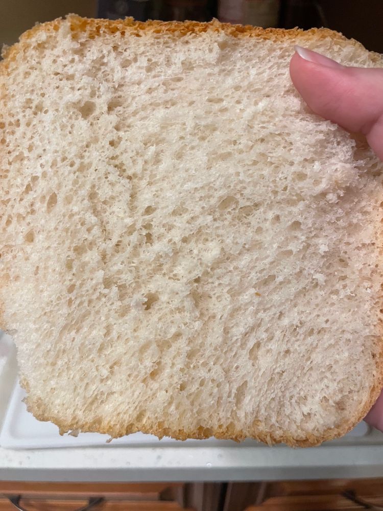 Close ups of the bread cut open showing the perfect structure.