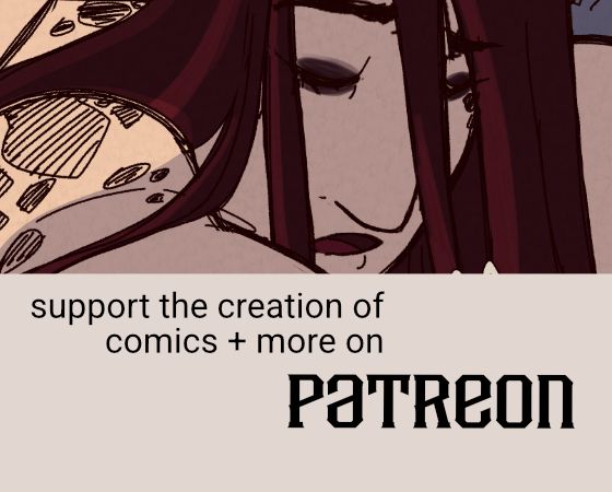 horny rydenn face above text that says support the creation of comic and more on patreon
