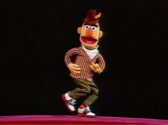 Bert doing the pigeon, with cool shoes