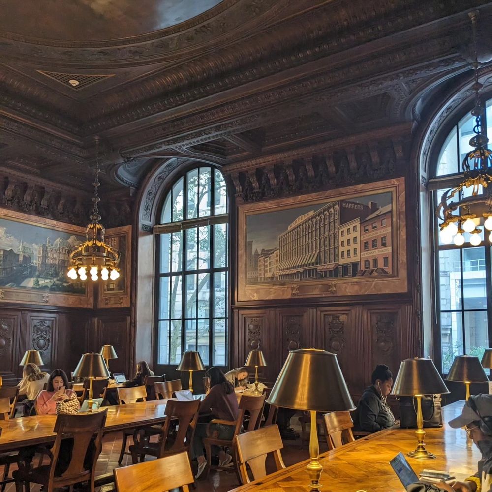 Dewitt Wallace Periodical Room of the NYPL main branch. (Quiet space.)