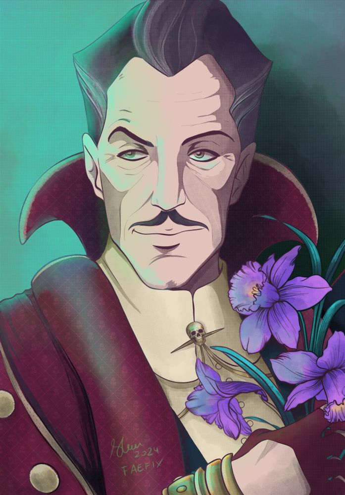 Dragon Age The Veilguard fanart Emmrich portrait digital drawing 