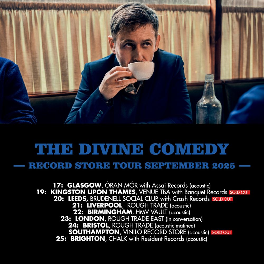 To celebrate the launch of our new album 'Rainy Sunday Afternoon', there will be a series of in-store & out-store events in September. Entry will be via album / album bundle purchase. Please contact the relevant record store with any enquiries. There is a link to our live listings in our Bluesky post.