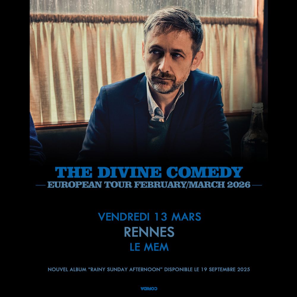 Tickets for The Divine Comedy show at Le MeM in Rennes are on sale now. Please see our Bluesky post for a link that will take you to a full list of tour dates and ticket links.