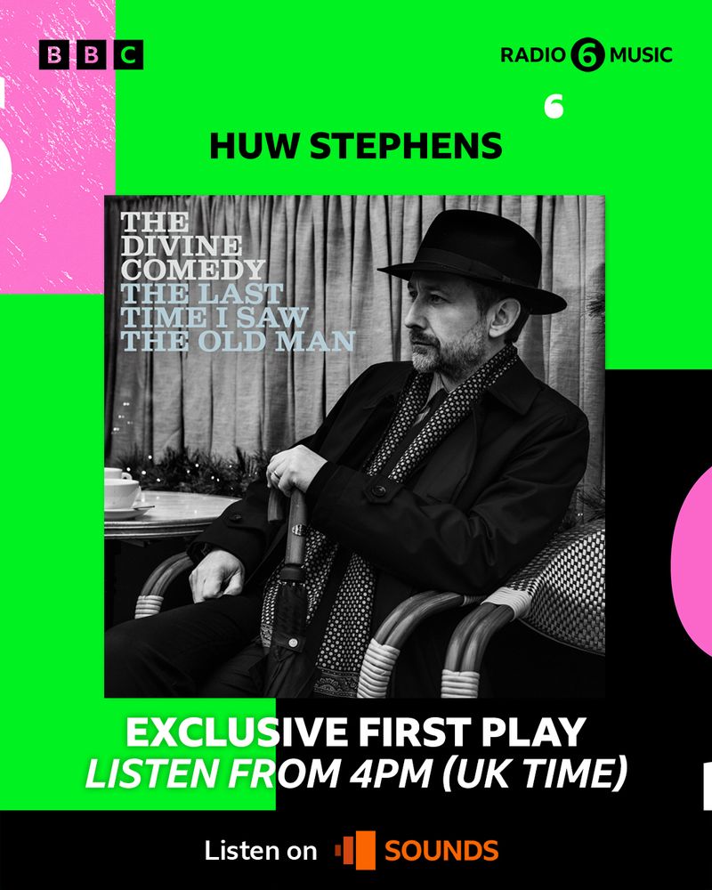 Huw Stephens will be playing 'The Last Time I Saw the Old Man' which is a new track from our forthcoming album 'Rainy Sunday Afternoon'.
Listen on BBC 6 Music from 4pm on Tuesday 22nd July. The link is in our bluesky post.