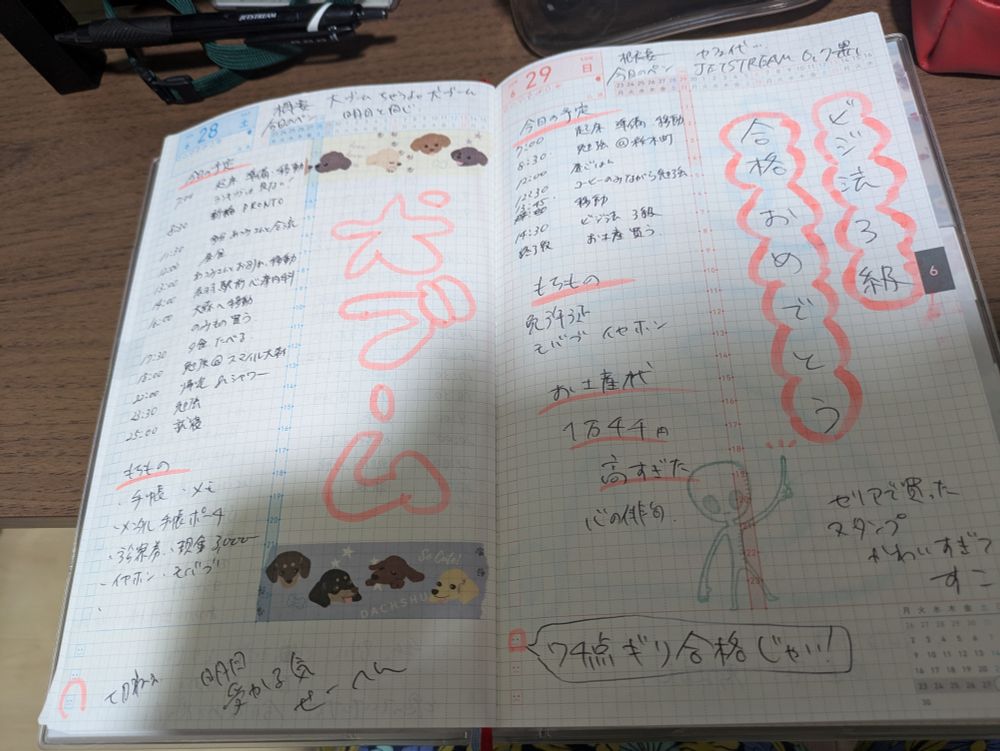 大きな文字で誤魔化してる手帳1