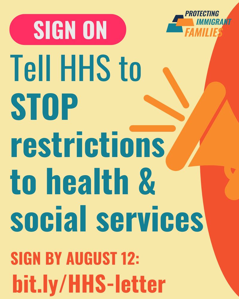 sign on tell HHS to stop restrictions to health and social services. Sign by august 12: bit.ly/HHS-letter
