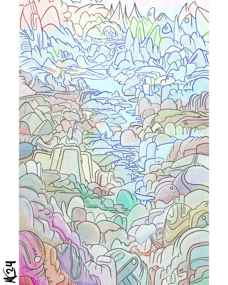 A scribble land