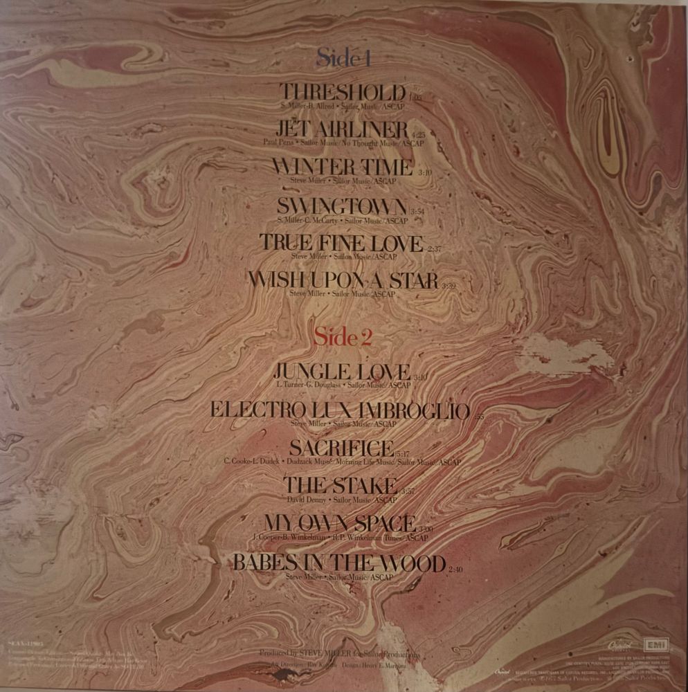 Back cover song list /credits