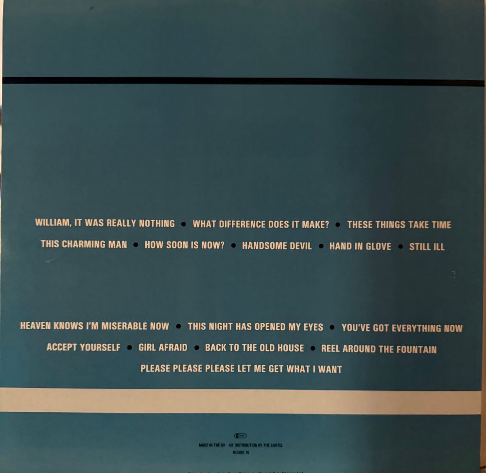Back cover song list