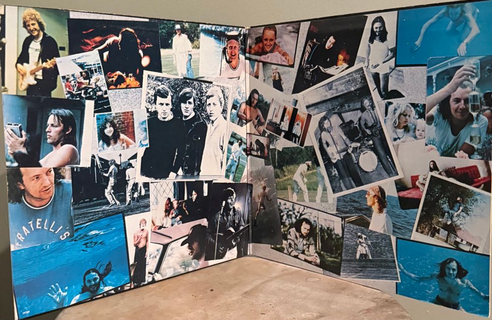 Gatefold collage of band