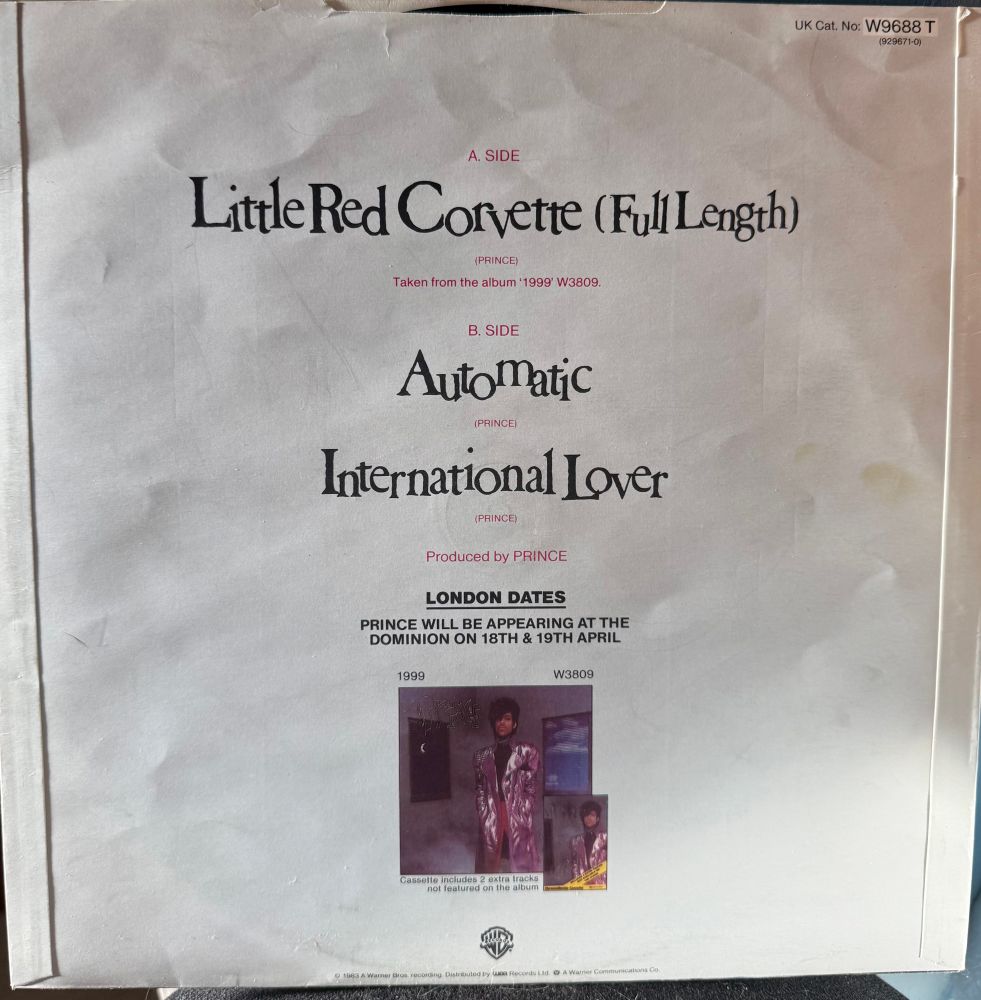 Back cover song list dates for london concert advert for cassette