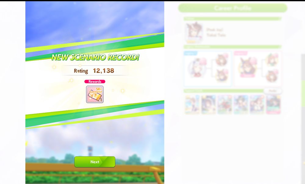 New scenario record! Rating 12,138 Reward Guaranteed SR+ Ticket