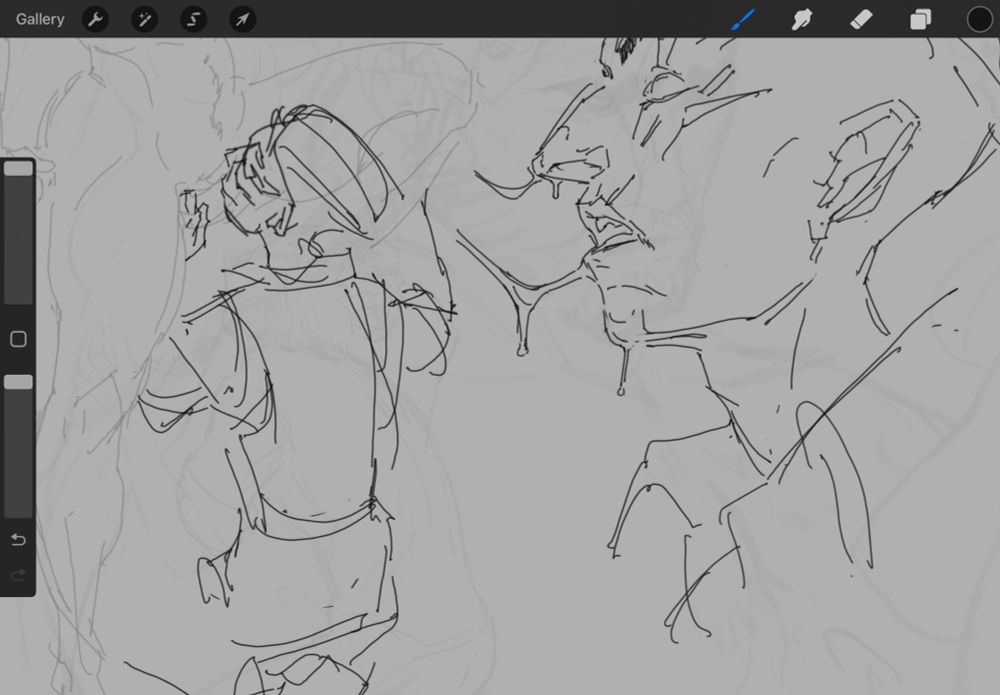 wip lines of Silco and Sevika. Silco’s face is covered in pussy juices, he is dripping and gasping for air