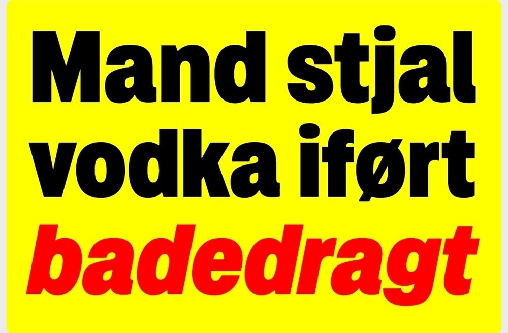 Mand stjal vodka iført badedragt