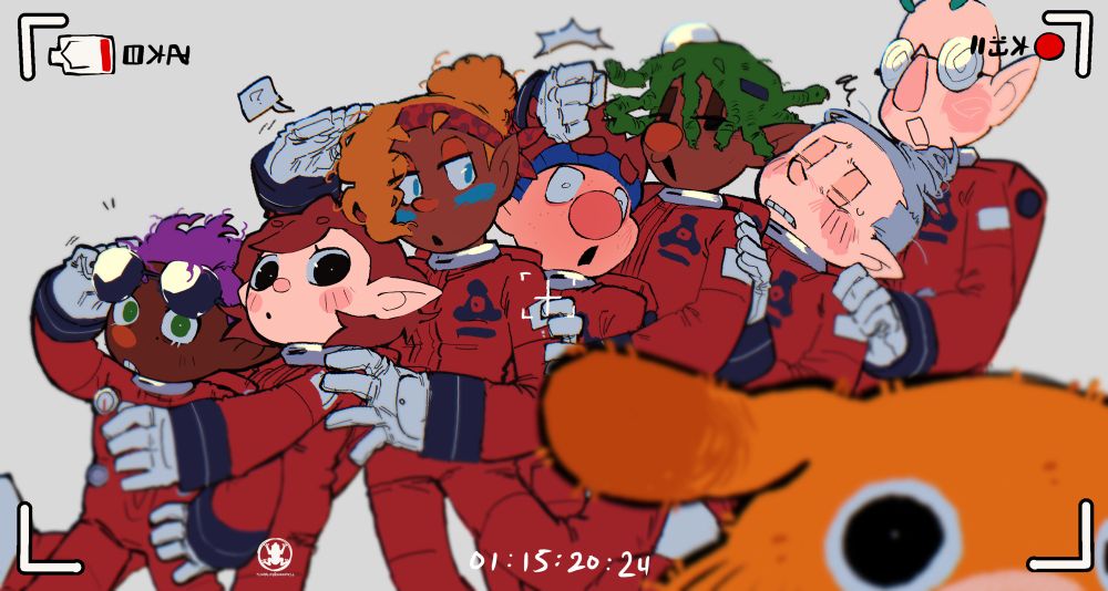 A video of the rescue corps gone wrong.
Oatchi is seen accidentally pushing the camera causing it to lean to the left while the crew are distracted or staring at the camera seconds before it falls.
They are holding each other in this order: Bernard, Pom, Shepherd, Dingo, Yonny, Collin, and Russ