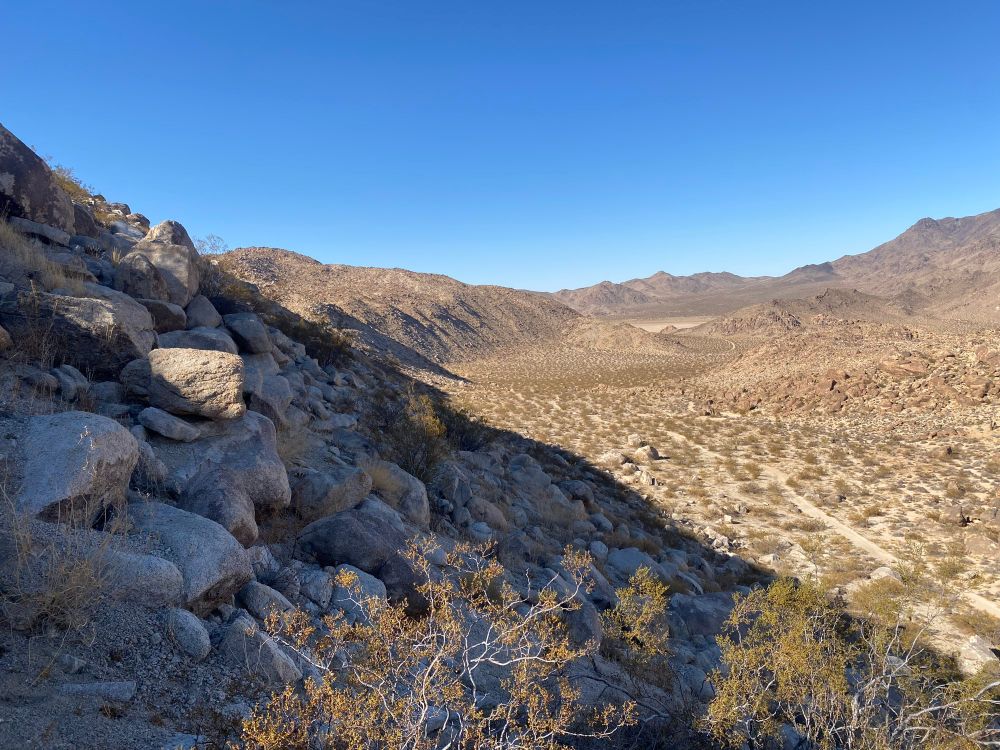 Pull apart basin along the Lenwood fault, Mojave Desert, California 