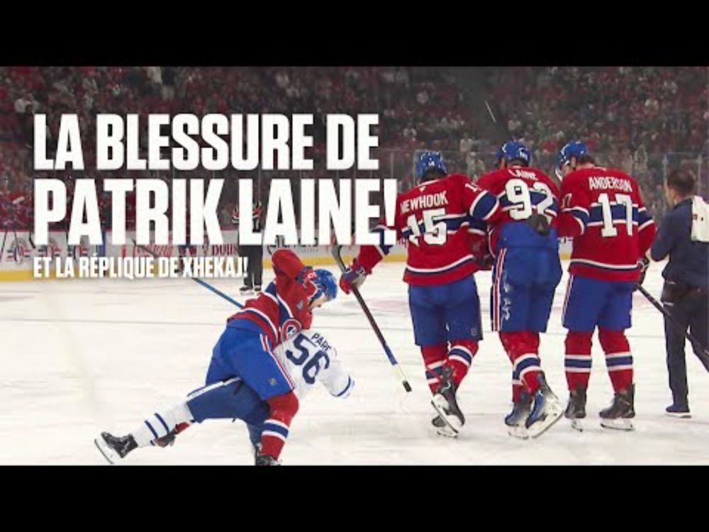 Blessure sérieuse de PATRIK LAINE au genou droit; Xhekaj vient à sa défense!