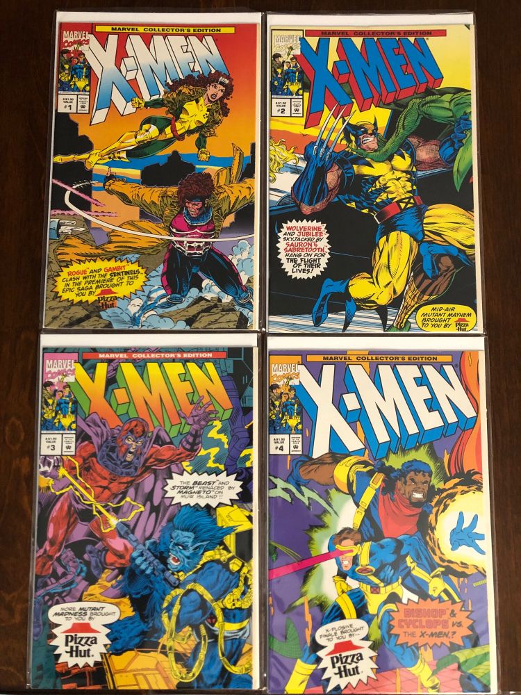 The four X-Men Pizza Hut promo books from the 90’s