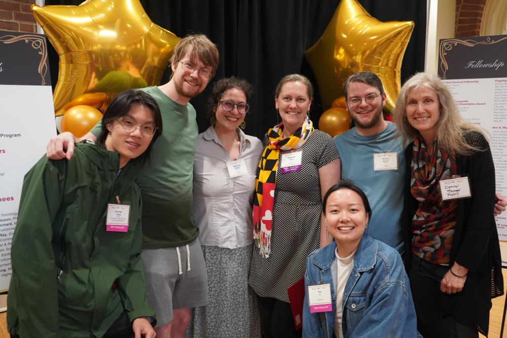 Xiechen Zheng, Kellen O'Brien, Stephanie Williams, Chandra Turpen, Yan Li, Patrick Banner and Donna Hammer at the awards ceremony.