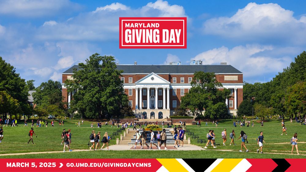 UMD students walk across the mall.