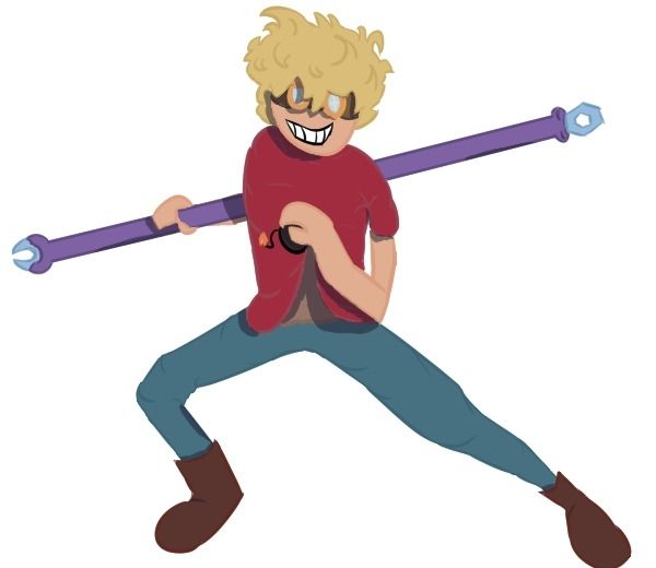 My character, wrench, a tech wizard who mixes tech with well, magic