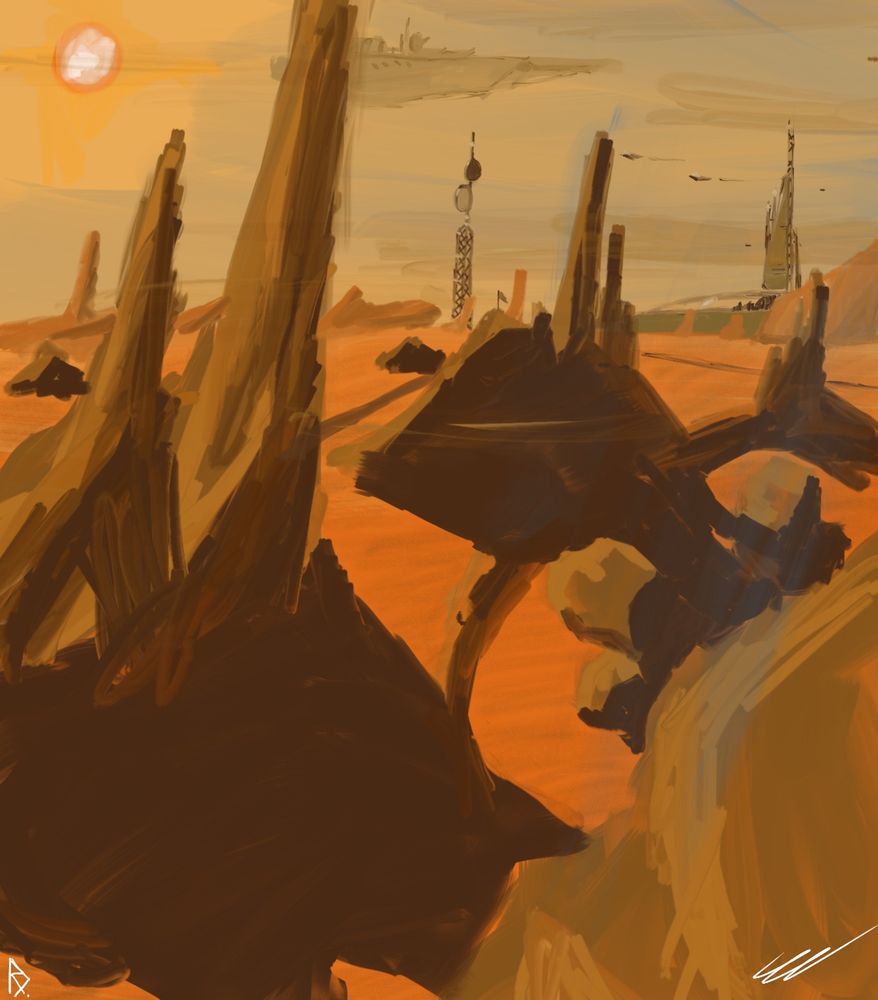 The martian landscape, now disturbed by human activity.