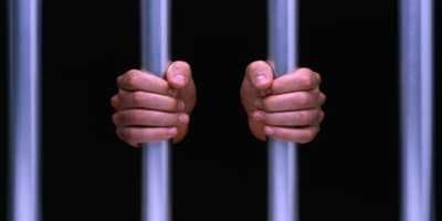 Graphic of hands gripping cell bars