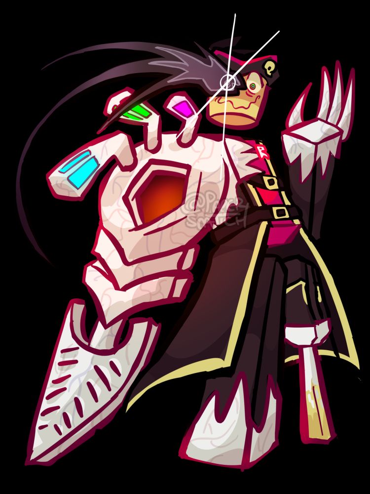 An illustration of John Doe from the Roblox game Forsaken, specifically the Gas Harpoon skin.