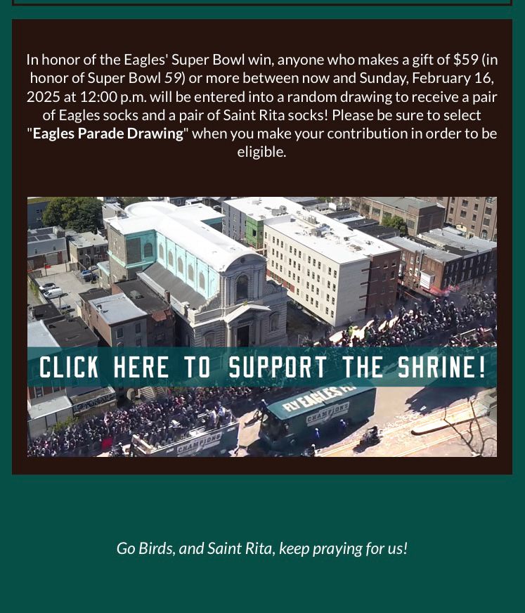 Donate to be entered into a raffle for Eagles socks 