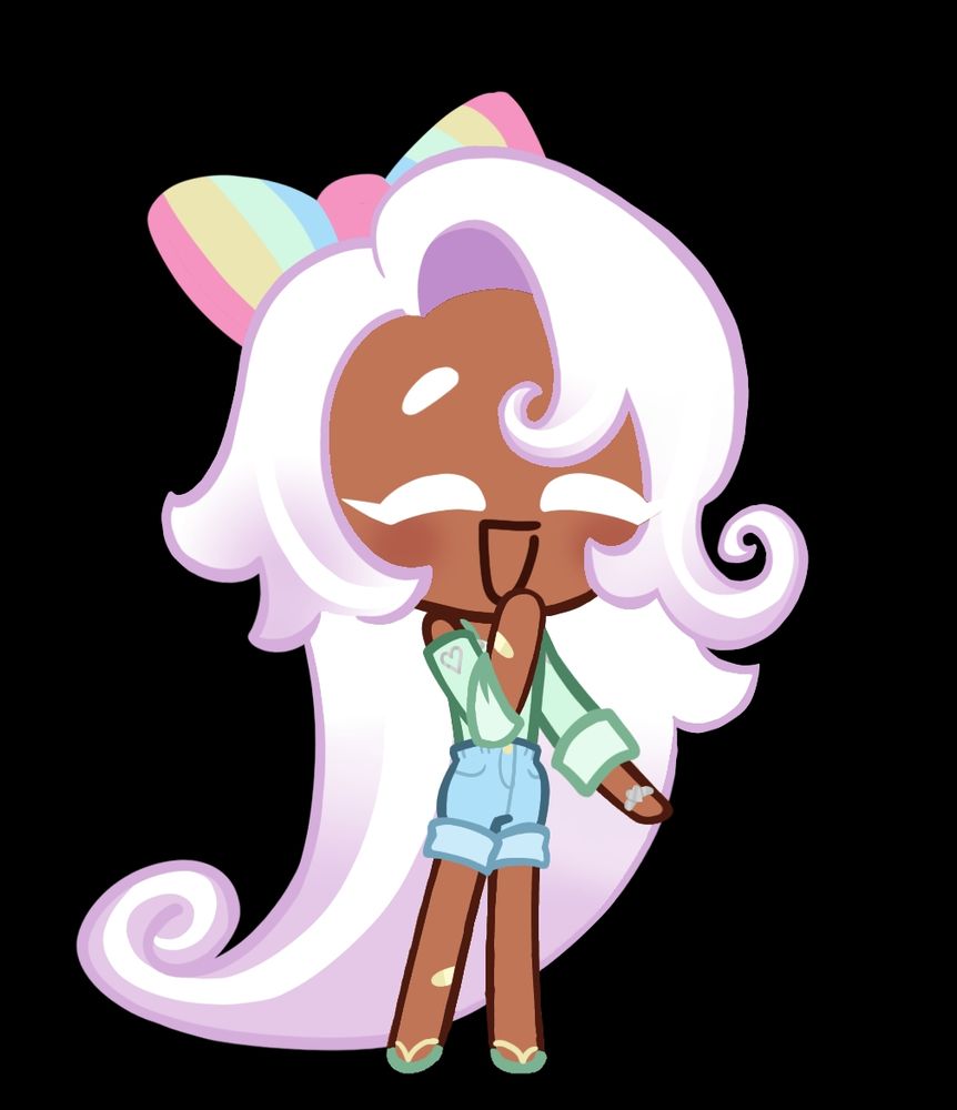 Latte Cookie in a cute simple springtime outfit! 