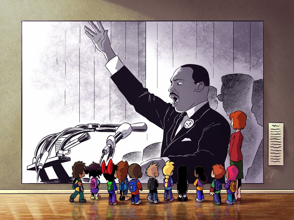 Erma on a class field trip learning the life of a man with a dream.