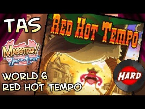 [TAS] Maestro! Jump in Music - World 6 (Red Hot Tempo) - Perfect Play - Hard