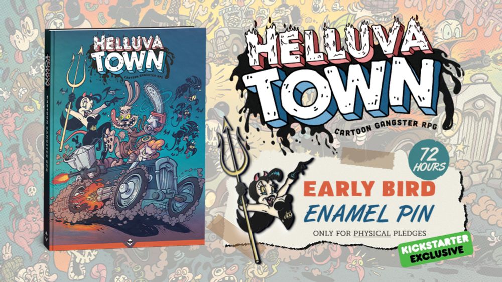 Excited to be the 1,568th 😎 on @BackerKit for Helluva Town - A Cartoon Gangster RPG.