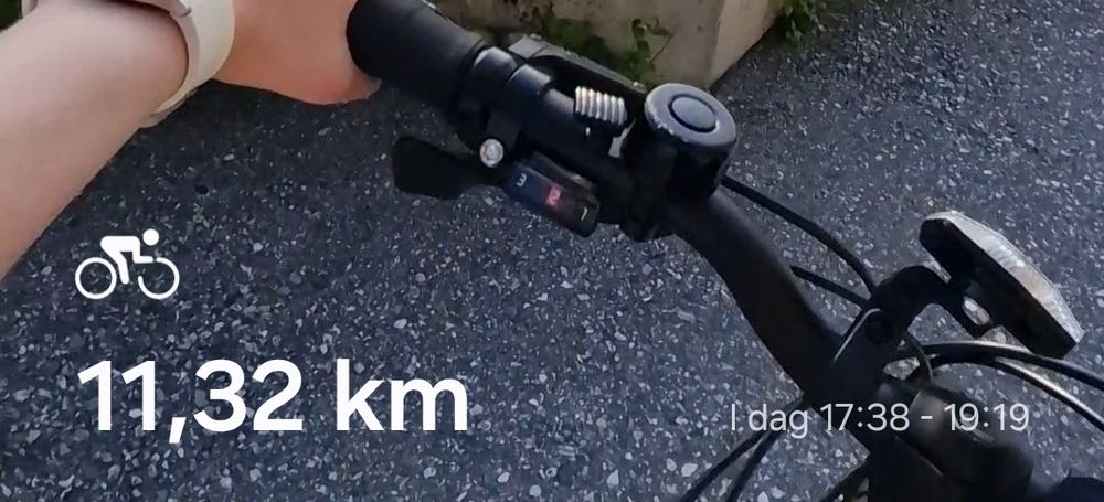 Skjermbilde fra appen som viser at turen ble på 11,32 km