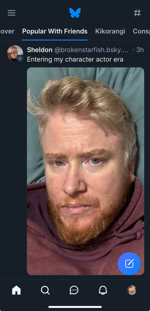 White man looking serious 