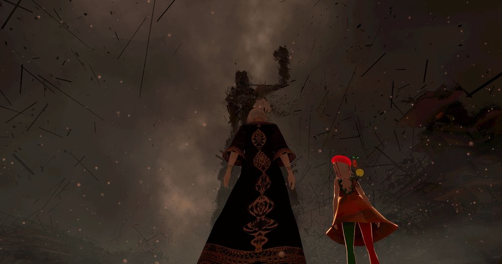 【メタバース芸大REST：公開授業「たいわ」3「ヘレニズム、中世へ」】2025/6/27 ゲームワールド『THE END』にて。巨人に、古代の超越的な神の存在を投影する。