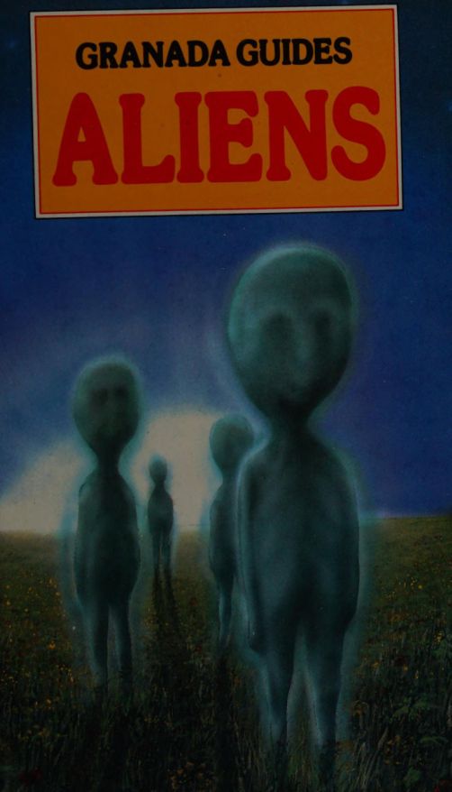 Cover of "Granada Guide to Aliens" showing simplistic art of aliens walking in a field.