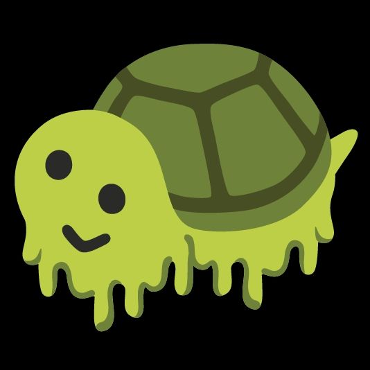 A melty turtle cartoon