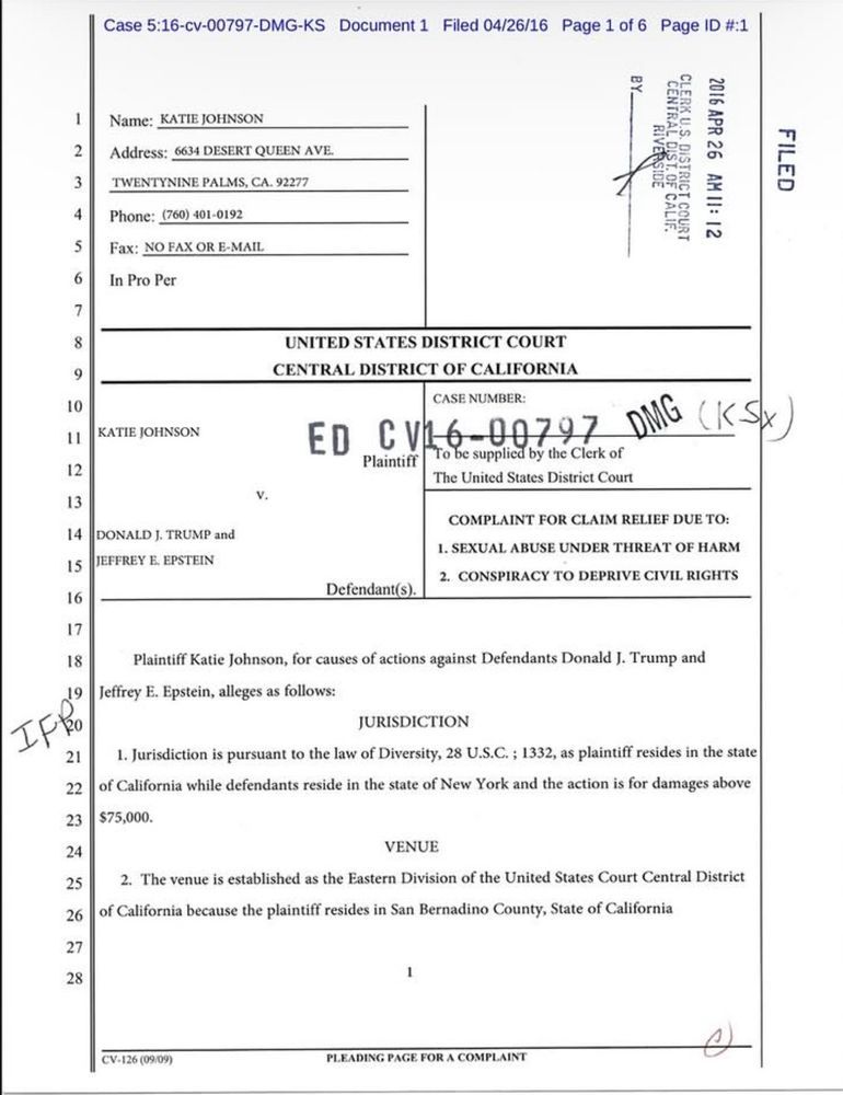 Court Focumebt charging tRump with sexual abuse.