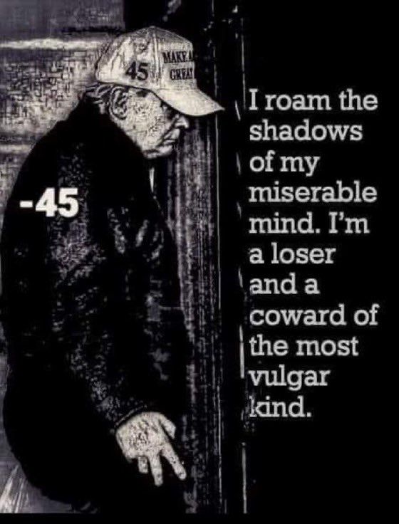 Picture of an old, white, broken man.