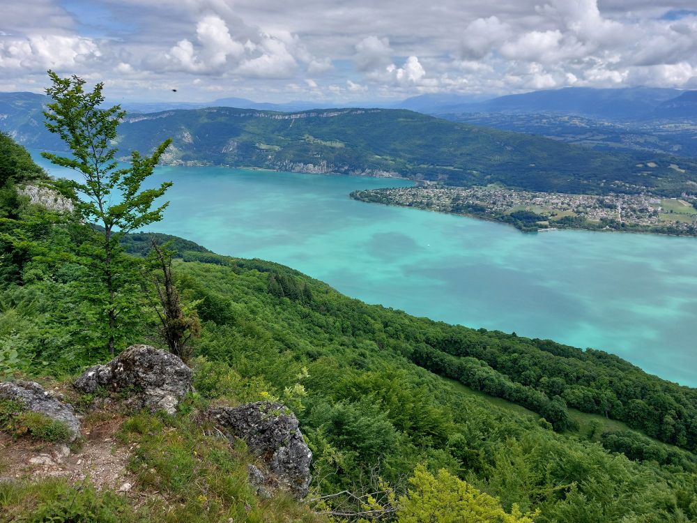 Lac du Bourget,  Savoie,  France, vu du Mont de la Charvaz.