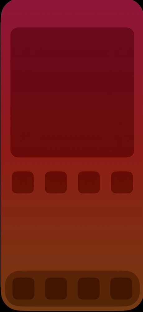 Gradient from red to orange as an iPhone Home Screen