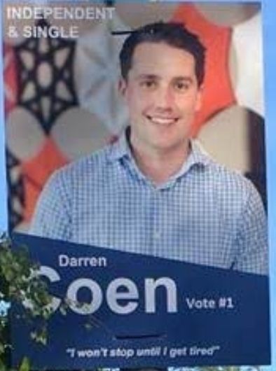 A mock Irish election poster from 2019 with the slogan "I won't stop until I get tired." that is somehow less funny than Fine Gael fumbling every single general election campaign in living memory.