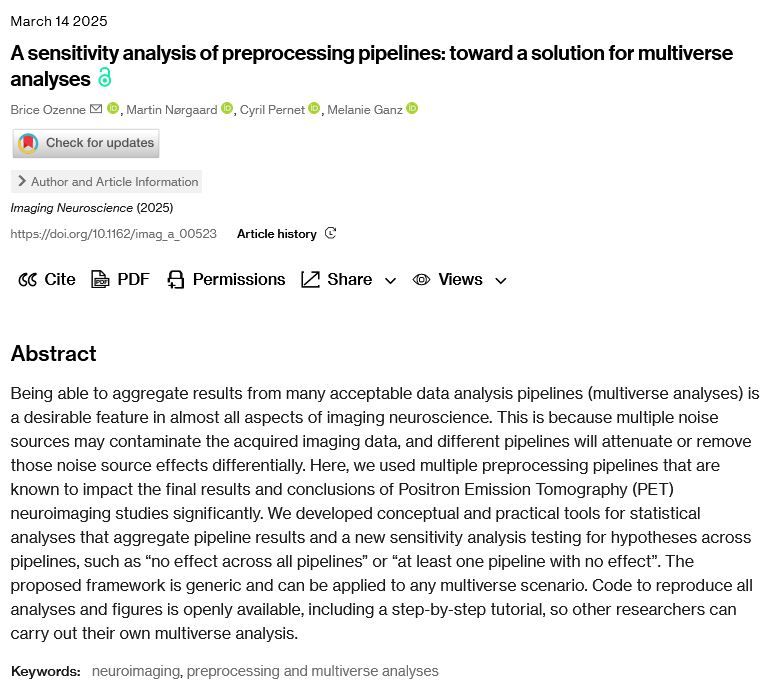 Screenshot of the Imaging neuroscience paper linked above
