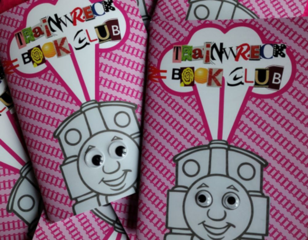 TRAINWRECK BOOK CLUB - zine & bookmark - The Ex-Zine Editor's Ko-fi Shop