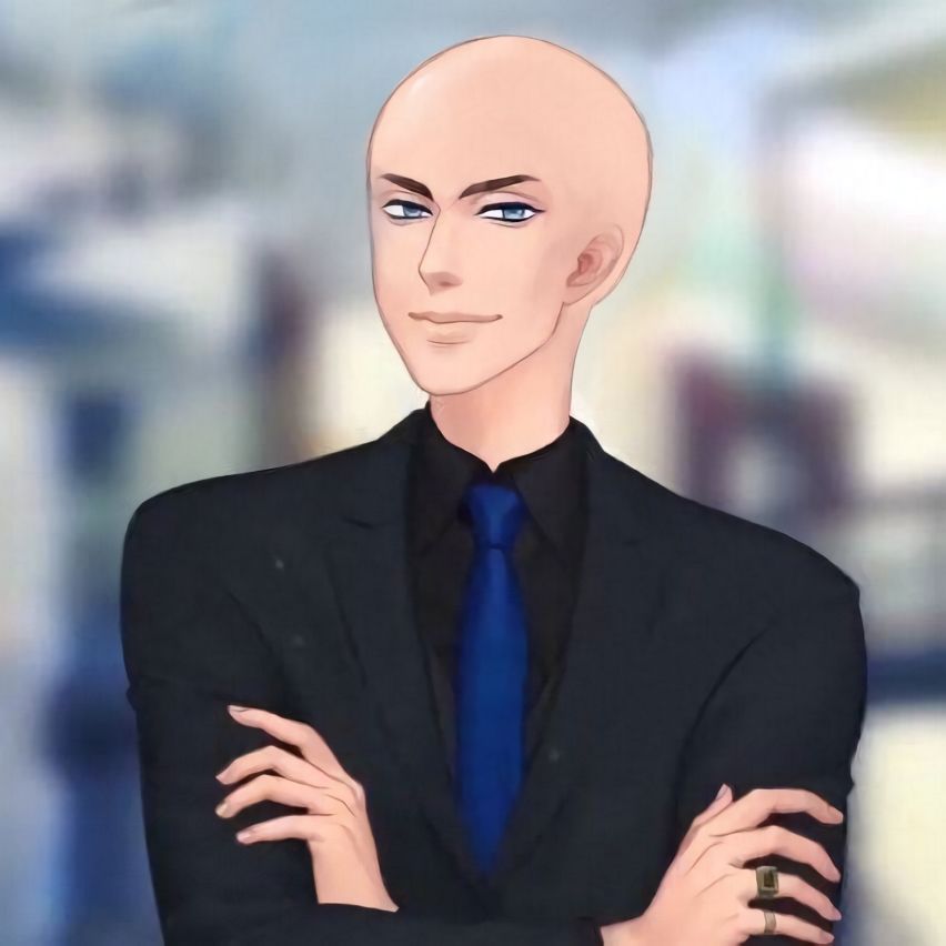 Jason Mandel do Jogo Amor Doce: New Gen, mas careca.