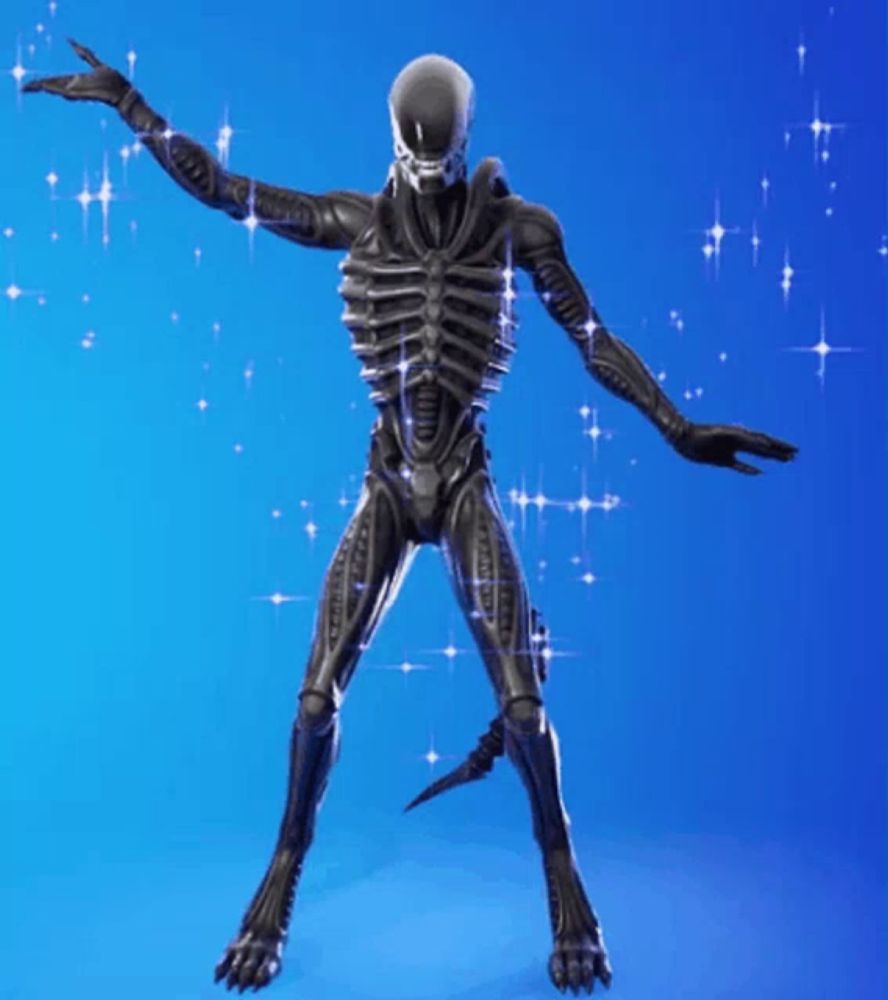 a skeleton with a helmet on is dancing in a video game .